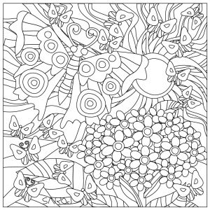 Application Coloriage Gratuit Free Coloringpages Of Flowers and butterflies Stress Relief