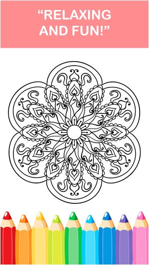 Application Coloriage Gratuit Livres Colorier Mandala Couleur Thérapie Pages Relaxation Stress