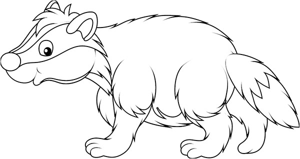 Blaireau Coloriage Dessin   Colorier Un Blaireau Turbulus Jeux Pour Enfants