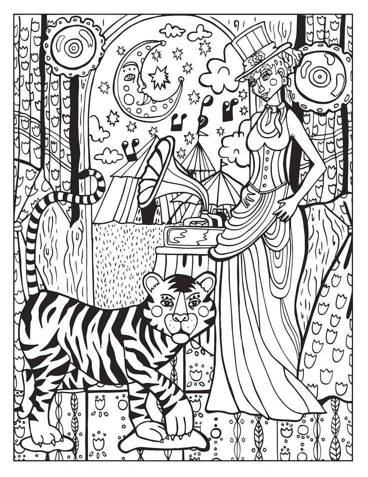 Carnet De Coloriage Adulte 315 Best Coloriage Cirque Images On Pinterest