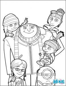 Coloriage A Faire En Ligne Despicable Me Gru and All the Family Coloring Page More Despicable