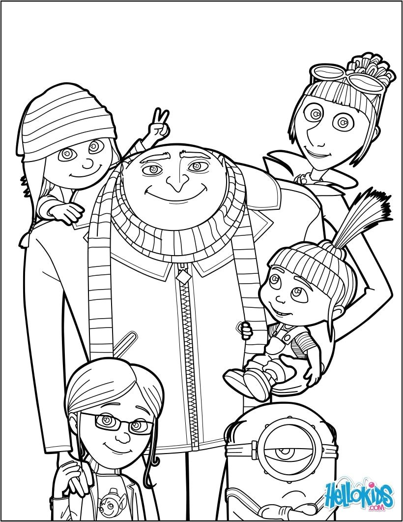 Coloriage A Faire En Ligne Despicable Me Gru and All the Family Coloring Page More Despicable Coloriage A Faire En Ligne Despicable Me Gru and All the Family Coloring Page More Despicable