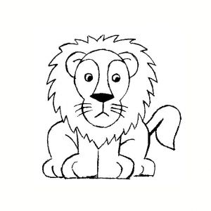 Coloriage à Imprimer Animaux Sauvages Dessin Lion Facile Recherche Google Jellabas