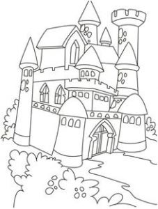 Coloriage à Imprimer Chateau De Princesse Castelo Artwork Trace and Color
