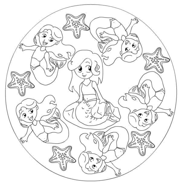 Coloriage à Imprimer La Petite Sirène Coloriage Mandala Les Beaux Dessins De Autres   Imprimer Et