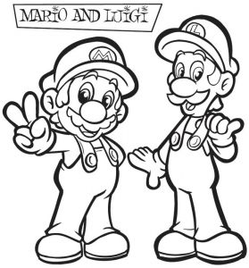 Coloriage à Imprimer Mario Et Luigi Drapeau Anglais Colorier Az Coloriage