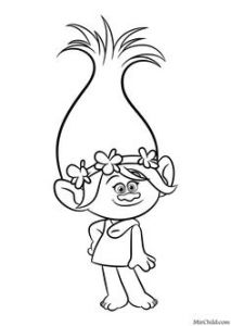 Coloriage A Imprimer Trolls Coloriage Les Trolls Princesse Poppy Coloring Page
