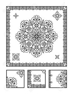 Coloriage Adulte à Imprimer Avec Modèle Puzzle A Colorier Avec Encadr Mandala Page Colorier Pour Les Enfants