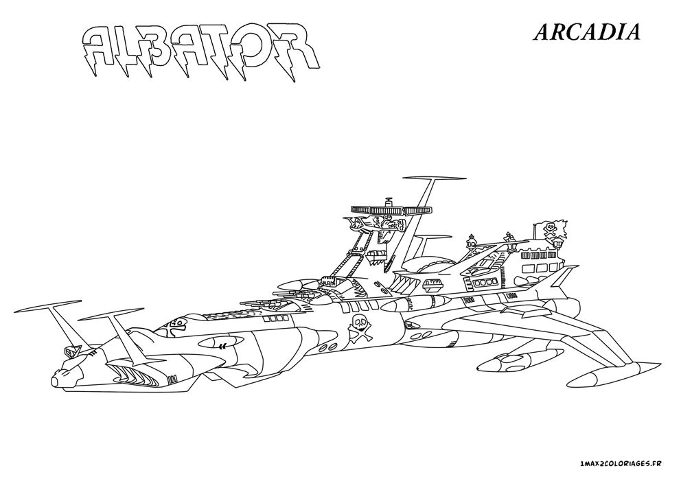 Coloriage Albator Coloriage Vaisseau Arcadia Albator