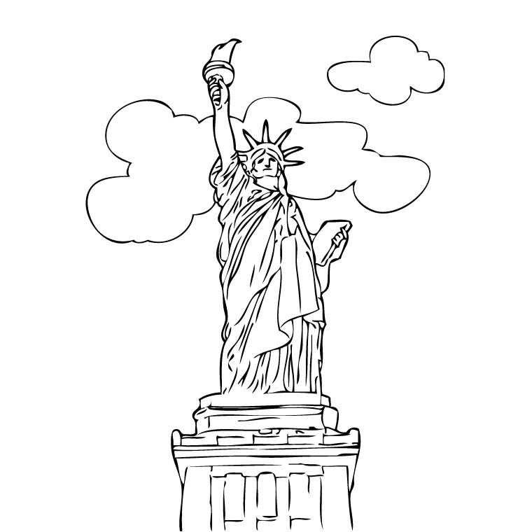 Coloriage Angleterre à Imprimer Coloriage New York Facile