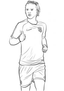 Coloriage Antoine Griezmann Coloriage Antoine Griezmann