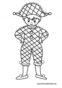 Coloriage Arlequin Maternelle Coloriage Sur Le Th¨me Du Carnaval