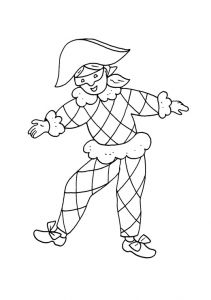 Coloriage Arlequin Maternelle Dessin Arlequin Pierrot Colombine