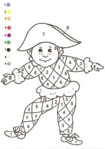 Coloriage Arlequin Maternelle Gabarit Coloriage Magique Arlequin