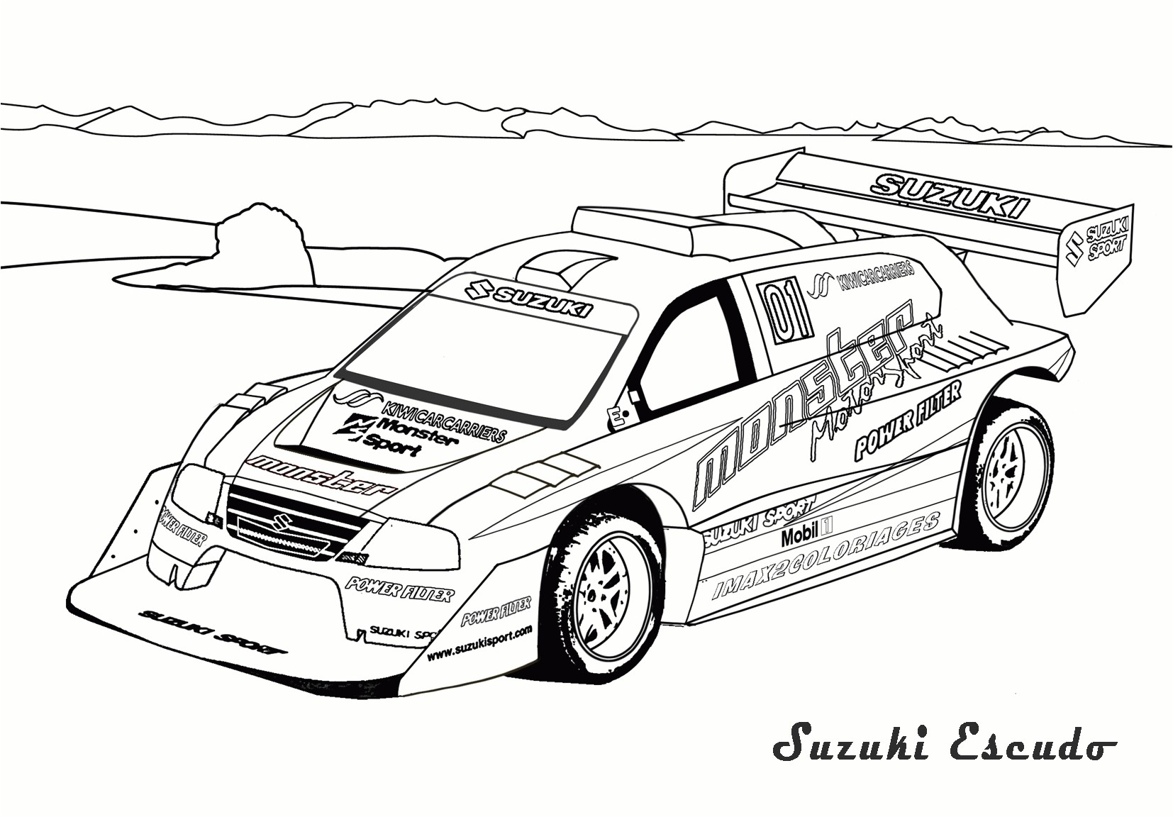 Coloriage Auto De Course Dessin A Colorier Auto De Course L Meublerc