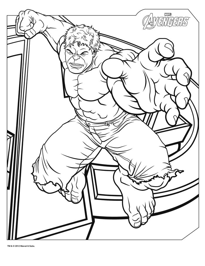 Coloriage Avenger Hulk Coloriage Super Héros Avengers A Blogueur