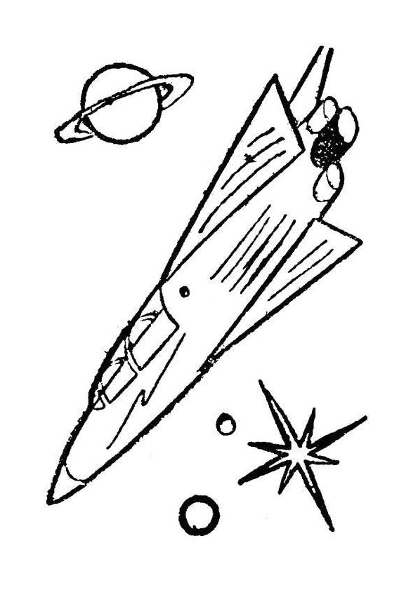 Coloriage Avion Militaire à Imprimer Coloriage D Un Avion Fusée Dans L Espace