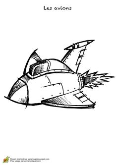 Coloriage Avion Militaire à Imprimer Coloriage D Un Avion Fusée Dans L Espace