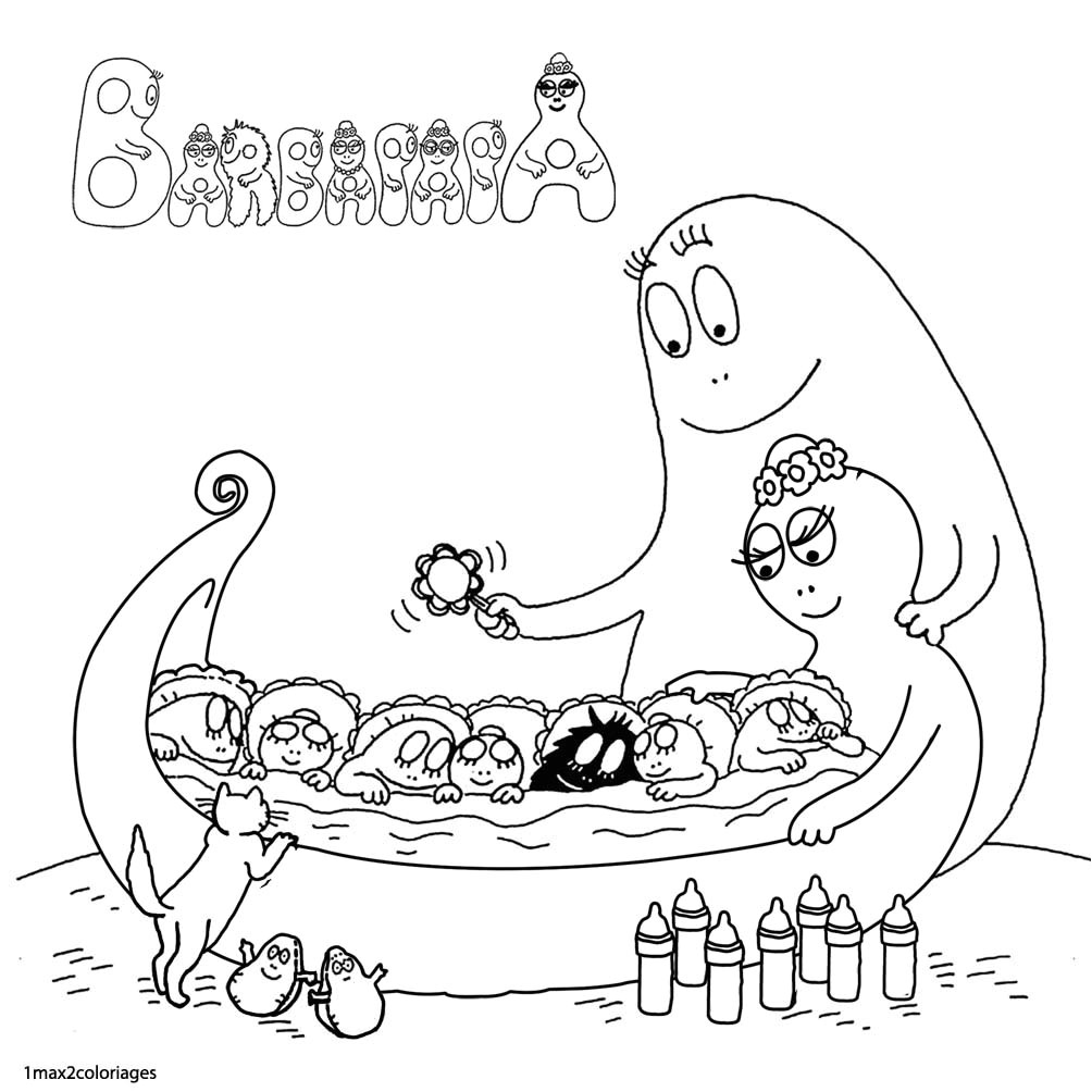 Coloriage Barbapapa à Imprimer Gratuit Coloriage De Famille Pour Enfant