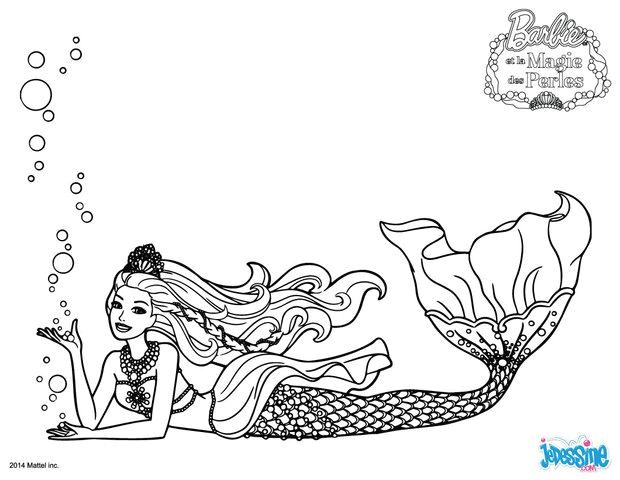 Coloriage Barbie Et La Magie Des Perles Coloriages Lumina Prªte Pour Le Bal Fr Hellokids