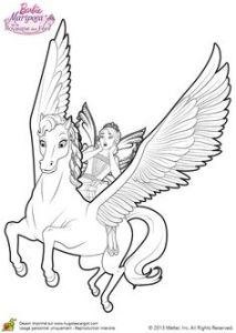 Coloriage Barbie Et son Cheval Coloriage Barbie Et Le Secret Des Fees 12 Sur Hugolescargot