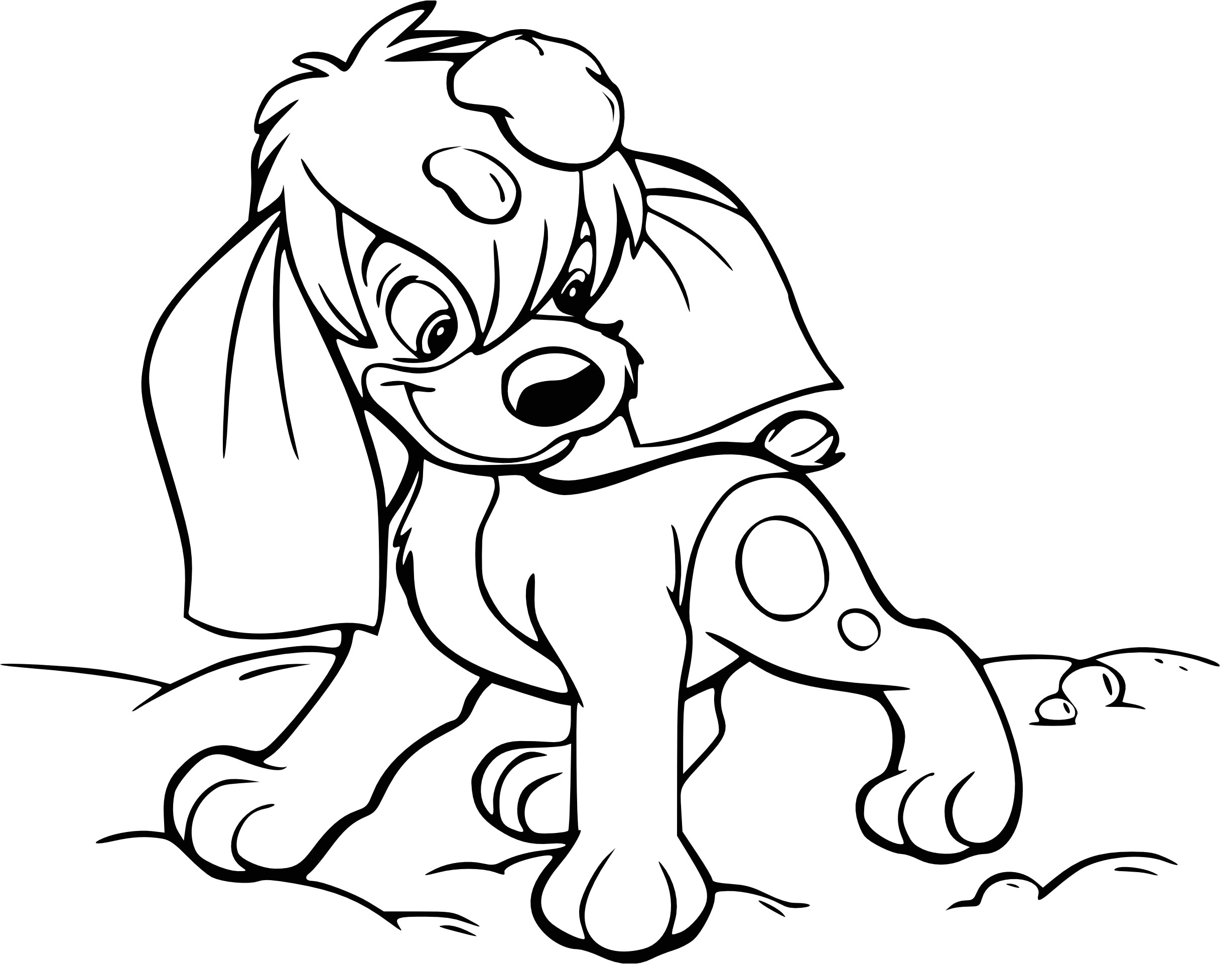 Coloriage Bébé Animaux Trop Mignon Chien Dessin Berger Allemand Meublerc