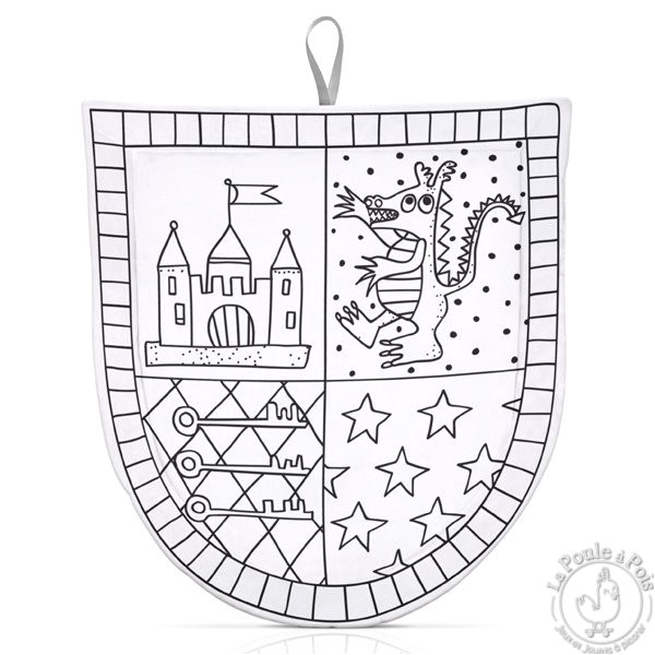 Coloriage Blason Chevalier Bouclier De Chevalier   Colorier Marielle Bazard Lapouleapois