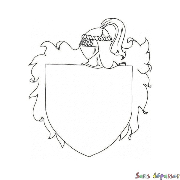 Coloriage Blason Chevalier Coloriage Blason De Chevalier Sans Dépasser