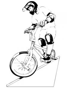 Coloriage Bmx Coloriage Homme Sur Un Vélo Bmx