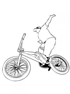 Coloriage Bmx Riding Bmx Bike Coloring Page