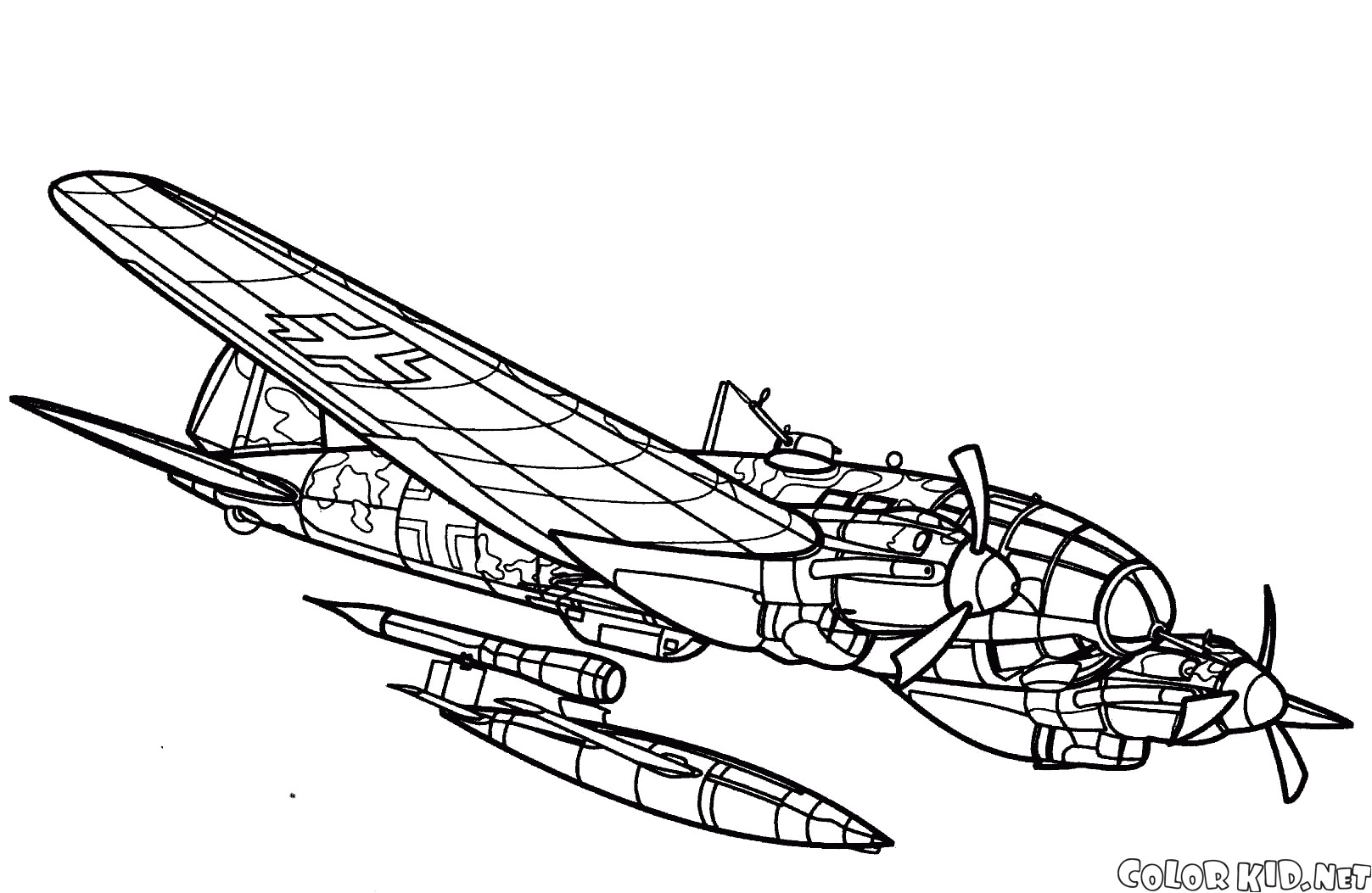 Coloriage Bombardier Coloriage Heinkel He 111h 22 Ar R