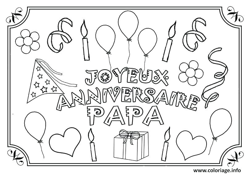 Coloriage Bon Anniversaire Papa Coloriage Joyeux Anniversaire Papa A Imprimer – Vssrfo