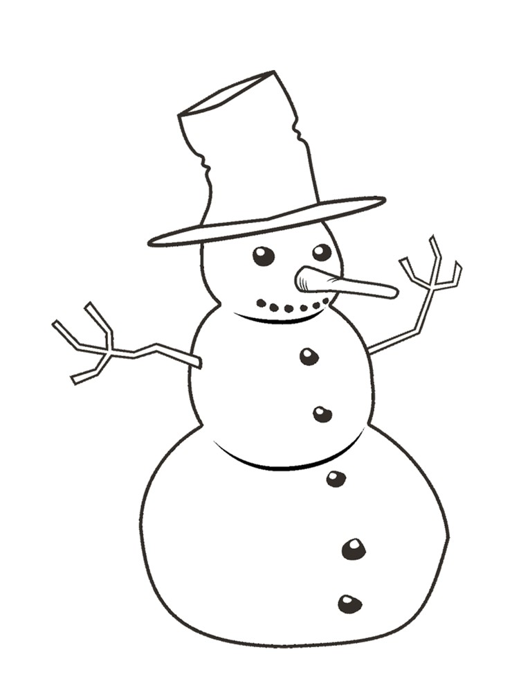 Coloriage Bonhomme De Neige A Imprimer Gratuit Coloriage Bonhomme De Neige 20 Dessins