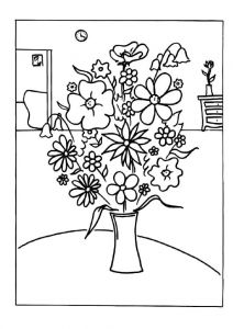 Coloriage Bouquet De Fleurs à Imprimer 136 Best Coloriages Fªte Des M¨res Et Des P¨res Images On Pinterest