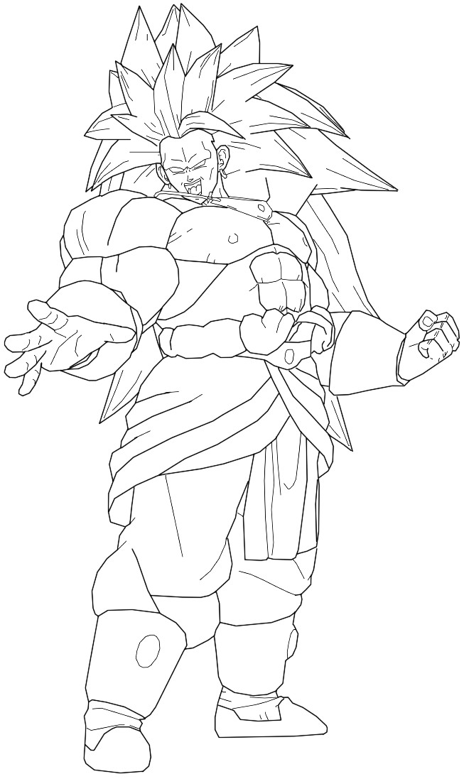Coloriage Broly Broly Ssj3 Lineart by Gohaan95 On Deviantart