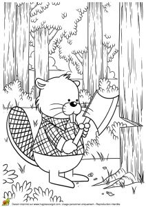 Coloriage Bucheron Coloriage Castor Bucheron Sur Hugolescargot