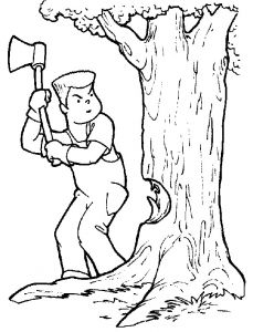 Coloriage Bucheron Dessins De Canada Colorier