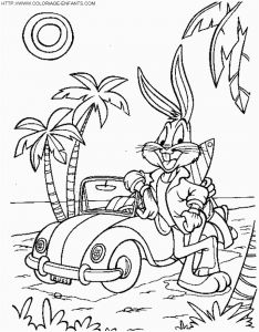 Coloriage Bugs Bunny A Imprimer Cartes De Vacances Gratuites Az Coloriage
