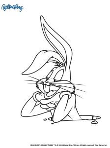 Coloriage Bugs Bunny A Imprimer Coloriage Bugs Bunny Bugs Bunny Mange Une Carotte Az Coloriage