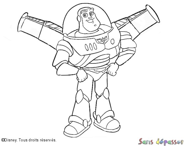 Coloriage Buzz L Eclair Coloriage Buzz L éclair Sans Dépasser