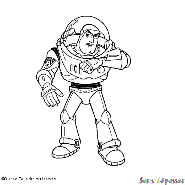 Coloriage Buzz L Eclair Coloriage Buzz L éclair   Star Mand Sans Dépasser