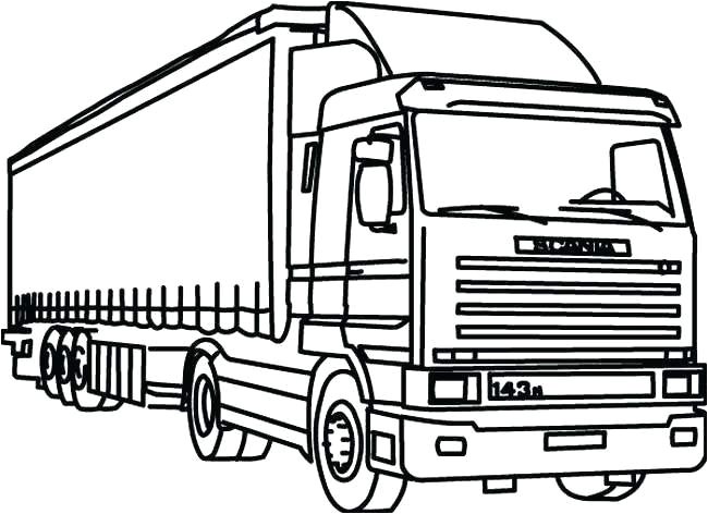 Coloriage Camion Remorque Coloriage Camion Benne Et Dessin Coloriage Camion Remorque Dessin De