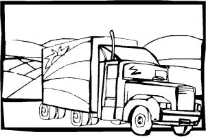 Coloriage Camion Remorque Dessins De Camion Colorier