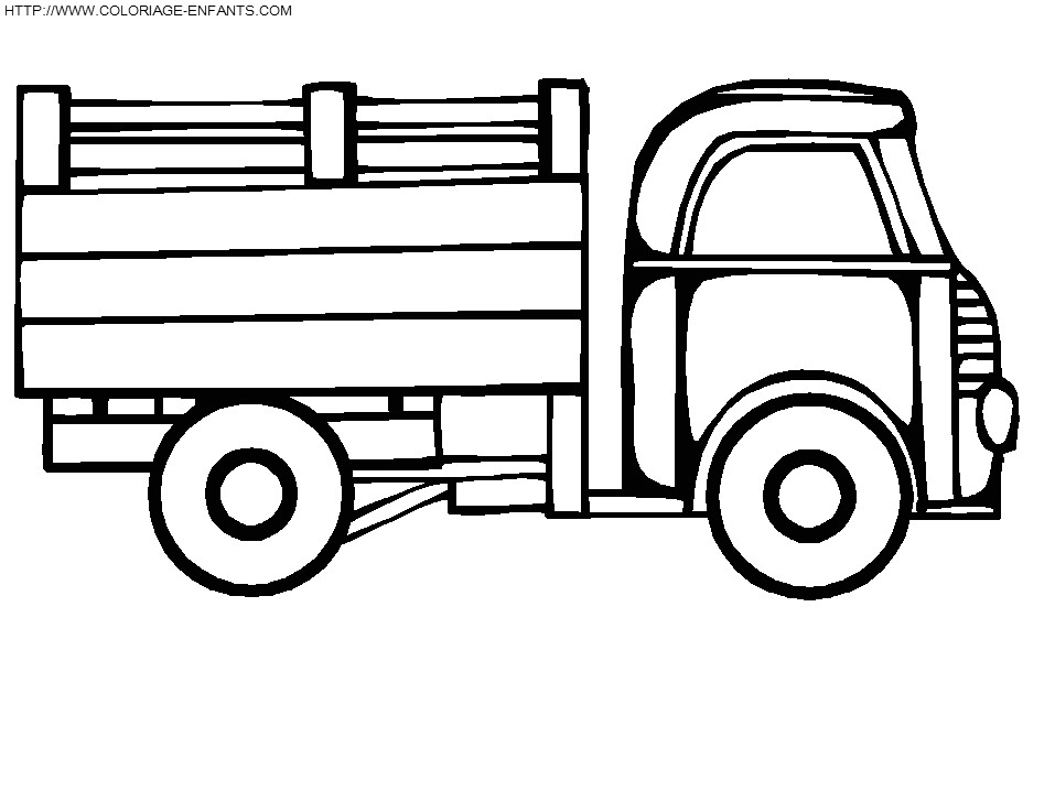 Coloriage Camion Remorque Dessins Gratuits   Colorier Coloriage Remorque   Imprimer