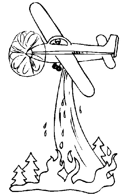 Coloriage Canadair Dessins De Pompier   Colorier