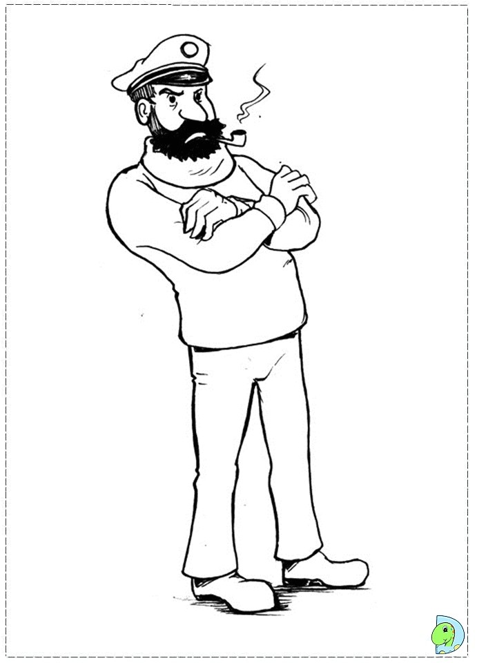 Coloriage Capitaine Haddock 92 Dessins De Coloriage Tintin   Imprimer Sur Laguerche Page 4