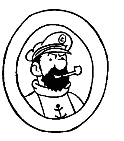 Coloriage Capitaine Haddock Coloriage Capitaine Haddock