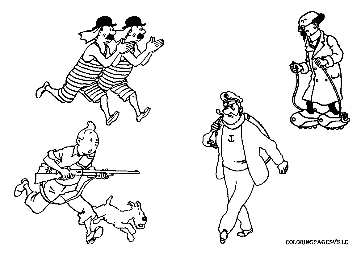 Coloriage Capitaine Haddock Tintin 13 Dessins Animés – Coloriages   Imprimer