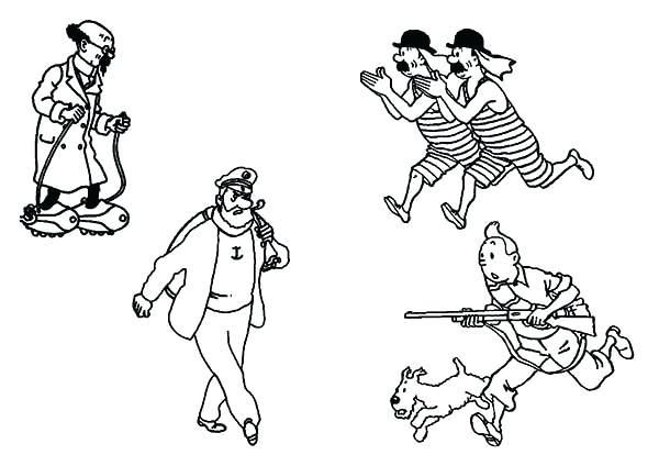 Coloriage Capitaine Haddock Tintin 66 Dessins Animacs Coloriages A Imprimer Coloriage Tintin