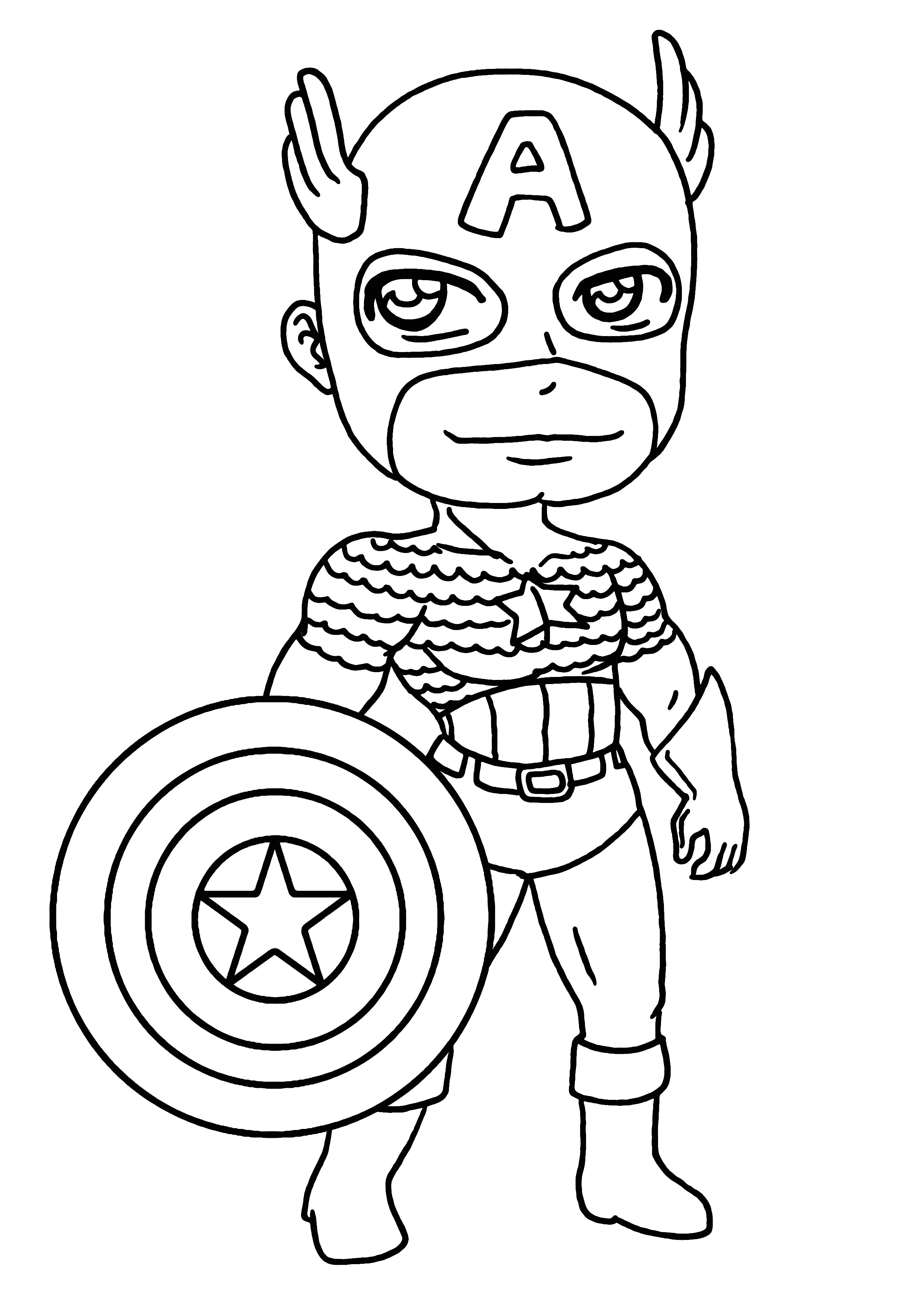 Coloriage Captain America Imprimer Gratuit 18 Dessins De Coloriage Super Héros En Ligne   Imprimer